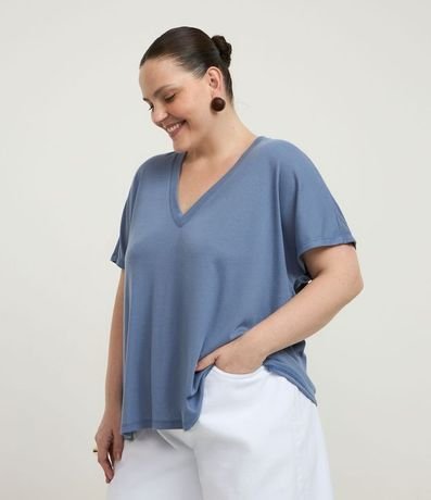 Blusa en Rib sin Sisa con Cuello Curve & Plus Size