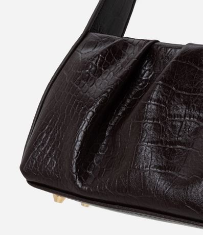 Cartera Baguette en PU con Textura Crocco 6
