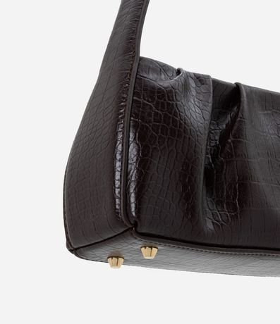 Cartera Baguette en PU con Textura Crocco 7