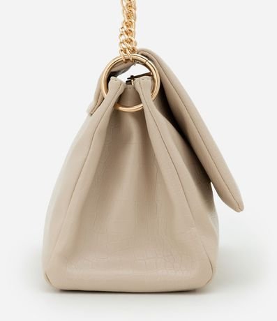 Cartera Shoulder Grande con Correa de Cadena y Metales en Light Gold 2