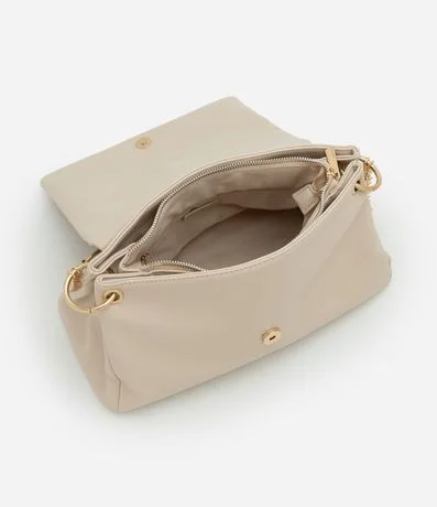 Cartera Shoulder Grande con Correa de Cadena y Metales en Light Gold 4