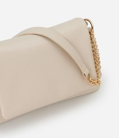 Cartera Shoulder Grande con Correa de Cadena y Metales en Light Gold 5
