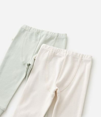 Kit 02 Pantalones Infantil con Puño Largo- Talle RN a 12 meses 4