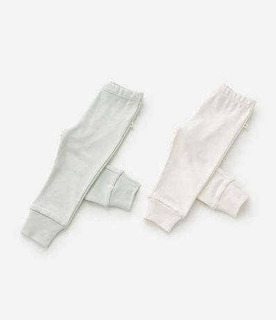 Kit 02 Pantalones Infantil con Puño Largo- Talle RN a 12 meses 7