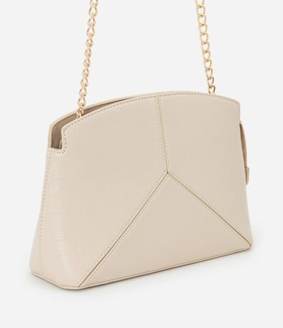 Cartera Transversal Pequeña con Asa de Cadena y Metales Light Gold 2