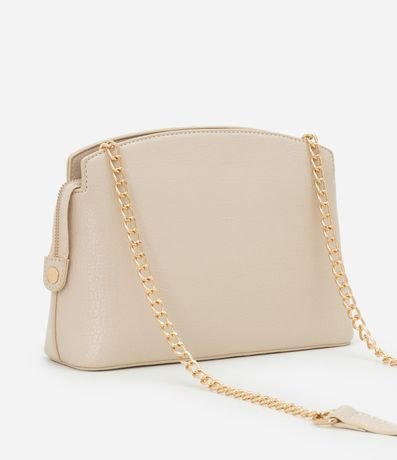 Cartera Transversal Pequeña con Asa de Cadena y Metales Light Gold 4