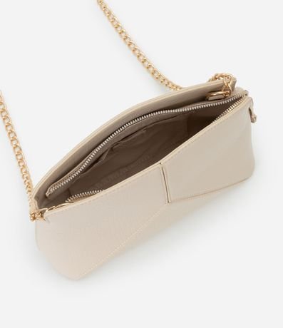 Cartera Transversal Pequeña con Asa de Cadena y Metales Light Gold 6