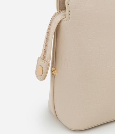 Cartera Transversal Pequeña con Asa de Cadena y Metales Light Gold 7