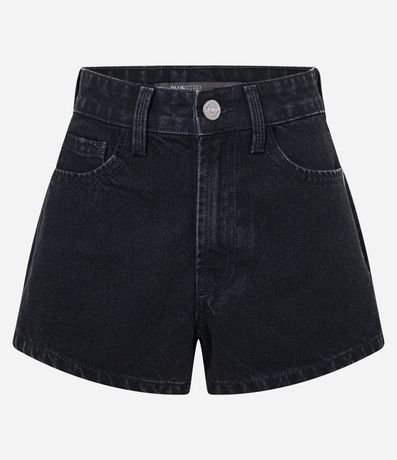 Short Slim Cintura Alta en Jeans con Brillo Lateral 5