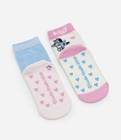 Kit 02 Medias Infantil con Estampa Bluey – Talle 19 a 30 2