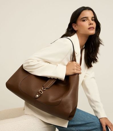 Cartera Hobo Floater Grande con Asa de Hebilla Diferenciada