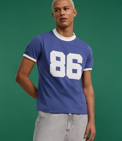 Remera Deportiva Baby Tee con Rib y Estampa Lettering 86 4