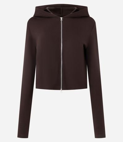 Campera en Modal con Capucha y Cierre en Cremallera 5