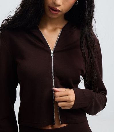 Campera en Modal con Capucha y Cierre en Cremallera 3