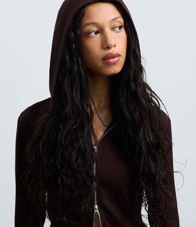 Campera en Modal con Capucha y Cierre en Cremallera 4