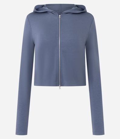 Campera en Modal con Capucha y Cierre en Cremallera 5