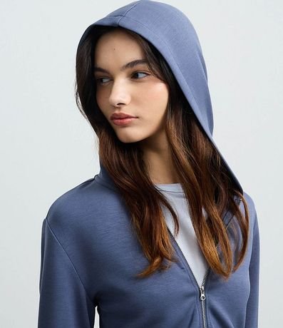 Campera en Modal con Capucha y Cierre en Cremallera 3