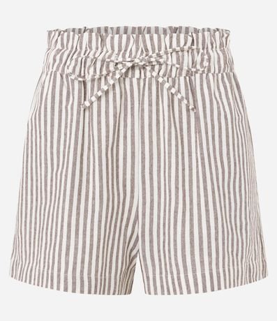 Short Runner Cintura Alta en Cotton con Rayas Verticales 5