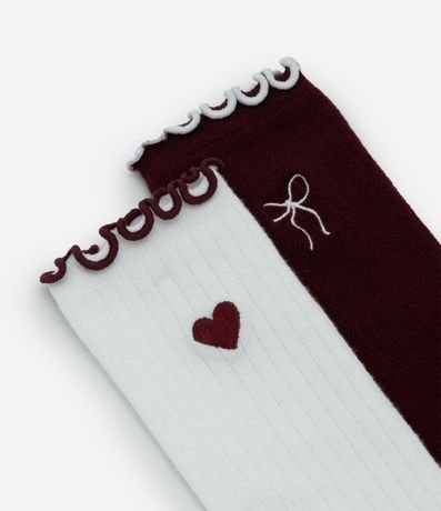 Kit 02 Medias Infantiles Caña Larga en Algodón – Talle 19 a 34 3