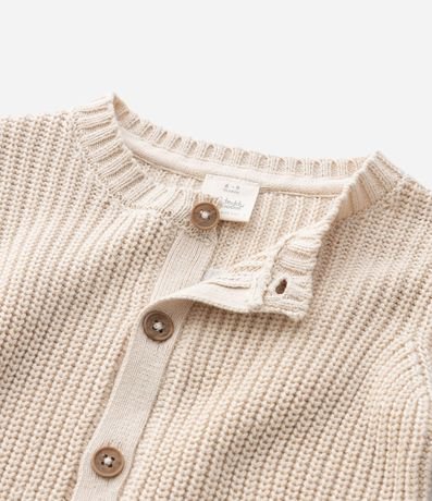 Cardigan Infantil en Punto con Bordado en la Espalda – Talle 0 a 18 Meses 5