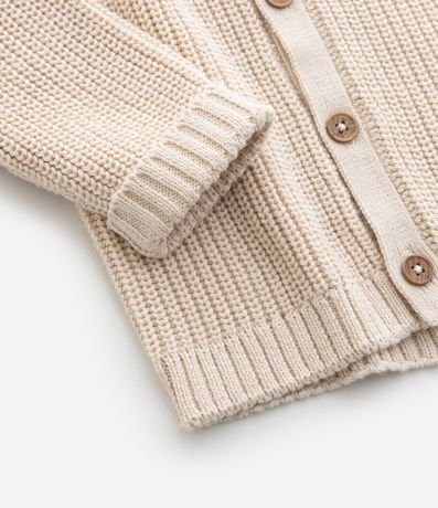 Cardigan Infantil en Punto con Bordado en la Espalda – Talle 0 a 18 Meses 6
