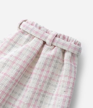 Short Pollera Infantil en Tweed con Cinturón Traspasado – Talle 5 a 14 años 4