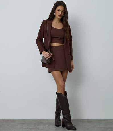 Blazer Oversized Alargado en Sastrería con Pliegues en el Puño 2