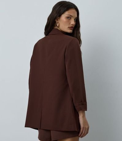 Blazer Oversized Alargado en Sastrería con Pliegues en el Puño 4