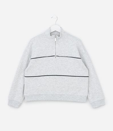 Saco Infantil Regular con Cremallera y Cuello Alto – Talle 7 a 16 años