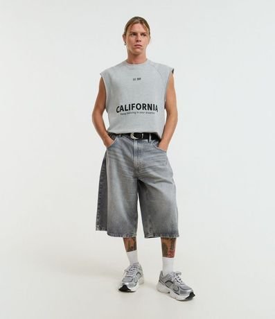 Musculosa Boxy en Algodón con Estampa Lettering California 2