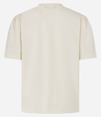 Remera en Algodón con Estampa Dolce y Manga Plegada 7