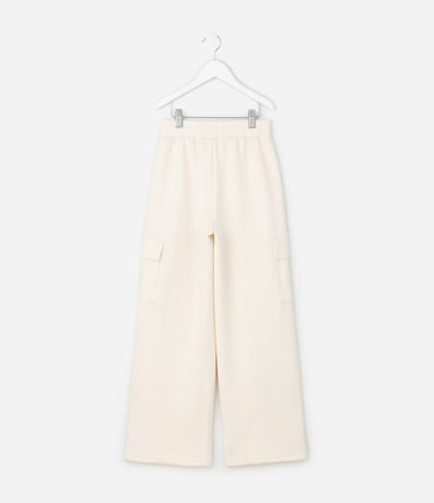 Pantalón Infantil Wide Leg en Algodón con Bolsillos Cargo – Talle 5 a 16 años 2