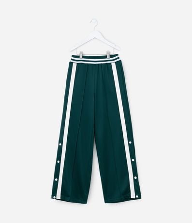 Pantalón Infantil Wide con Rayas y Abertura Lateral – Talle 5 a 14 años