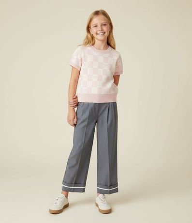 Pantalón Infantil Wide en Sastrería con Bajo Plegado – Talle 5 a 14 años