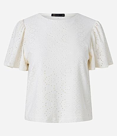 Blusa en Laise con Manga Abullonada y Bordado Cutout 5