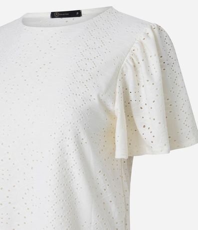 Blusa en Laise con Manga Abullonada y Bordado Cutout 6