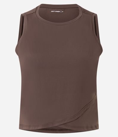 Musculosa Cropped Deportiva en Microfibra con Ruedo Traspasada 5