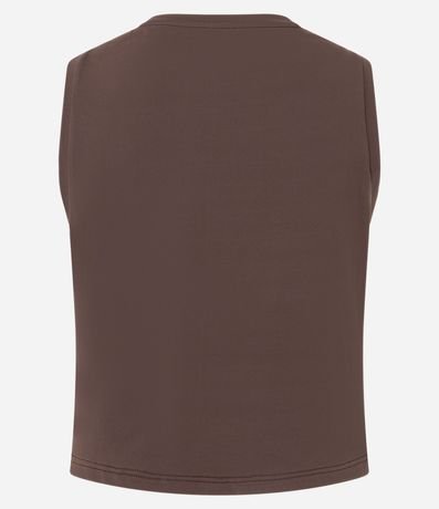 Musculosa Cropped Deportiva en Microfibra con Ruedo Traspasada 6