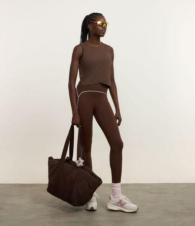 Musculosa Cropped Deportiva en Microfibra con Ruedo Traspasada 3