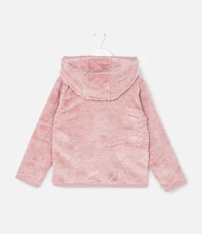 Campera Infantil en Fleece con Capucha y Relieve de Corazones – Talle 5 a 16 años 2