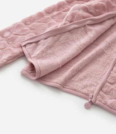 Campera Infantil en Fleece con Capucha y Relieve de Corazones – Talle 5 a 16 años 4