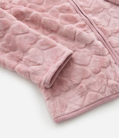 Campera Infantil en Fleece con Capucha y Relieve de Corazones – Talle 5 a 16 años 6