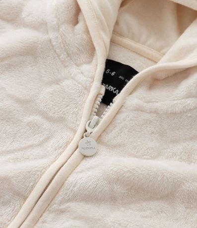 Campera Infantil en Fleece con Capucha y Relieve de Corazones – Talle 5 a 16 años 5