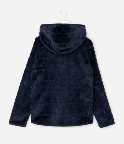 Campera Infantil en Fleece con Capucha y Relieve de Corazones – Talle 5 a 16 años 3