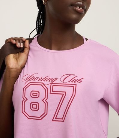 Remera Crpped Oversized Deportiva con Tecnologia Dry y Estampado 87 3