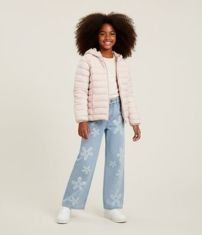 Campera Infantil Puffer en Microfibra con Capucha – Talle 5 a 16 años