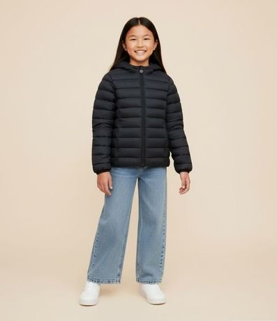 Campera Infantil Puffer en Microfibra con Capucha – Talle 5 a 16 años