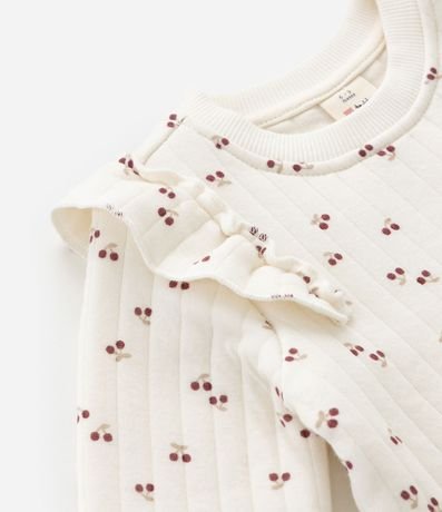 Conjunto Infantil en Capitoneada con Cerezas y Legging Polar – Talle RN a 18 Meses 11