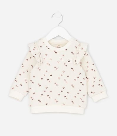 Conjunto Infantil en Capitoneada con Cerezas y Legging Polar – Talle RN a 18 Meses 3