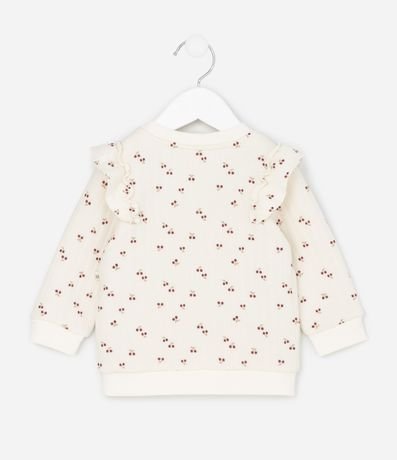 Conjunto Infantil en Capitoneada con Cerezas y Legging Polar – Talle RN a 18 Meses 4